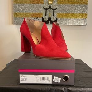 Vince Camuto Cherry Red Suede Heels